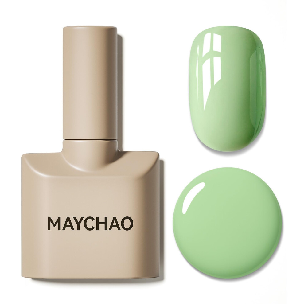 Maychao Light/Green Gel Nail Polish, 15Ml Gel Polish, Soak Off Uv Led Nail Varnish Nail Art Starter Manicure Salon Diy At Home, 0.5 Oz