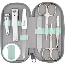 MarQus Manicure Set Men and Women - Nail Care Kit for Men and Women - Solingen Manicure Set made in Germany (except for Czech Glass Nail File and Clip