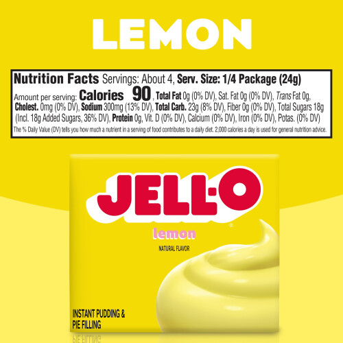 Jello Lemon Instant PUDDING AND PIE FILLING 96g 1