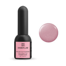 DIDIER LAB Fiber Gel Base Coat Shimmer Nude 10 ml - Strengthening LED UV Nail Base Coat with Fiberglass Particles