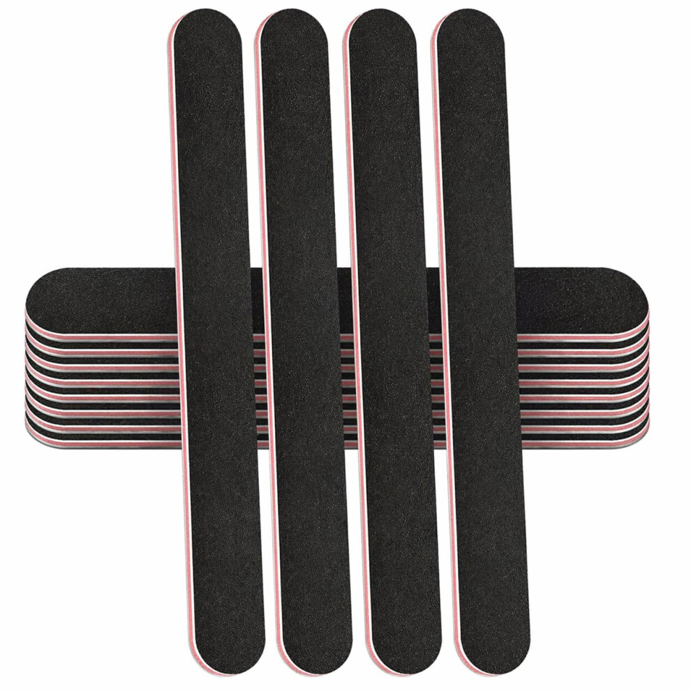 Stadux 12 Pcs Professional Nail Files Double Sided Emery Boards 100/180 Grit, Fingernail Files For Natural/False Nails