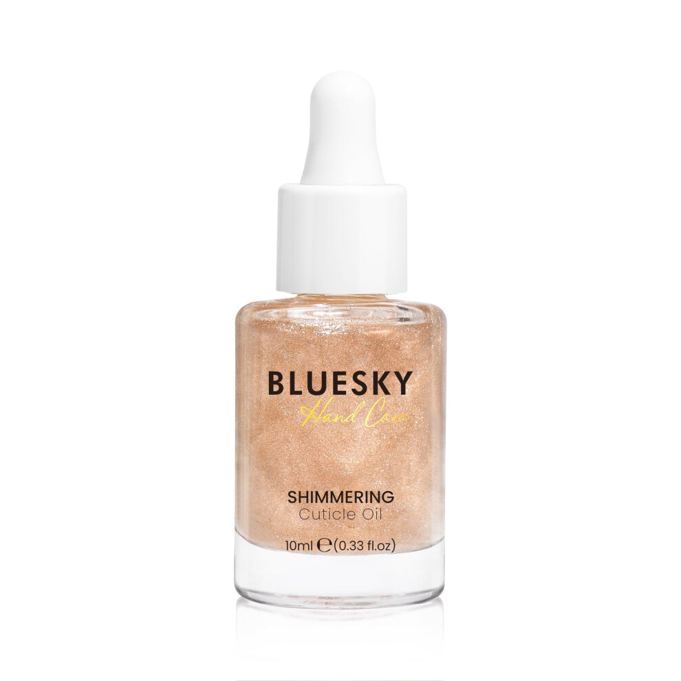 Bluesky Shimmering Cuticle Oil For Nails 10Ml - Nail Oil With Jojoba Vitamin E - Hydrating Shimmer Cuticle Care For Glowing Nails