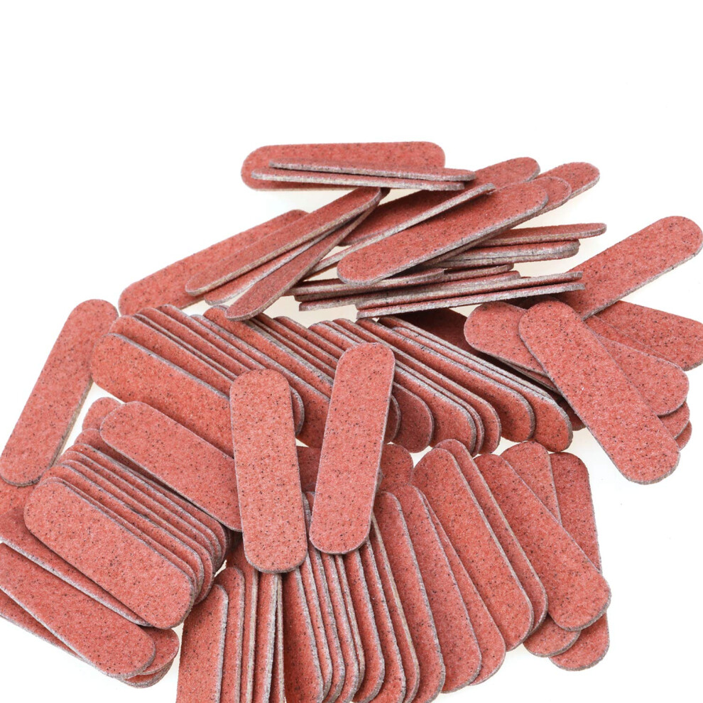 Mwoot 100 Pcs Mini Nail Files Bulk, Disposable Double Sided Emery Board 180/240 Grit
