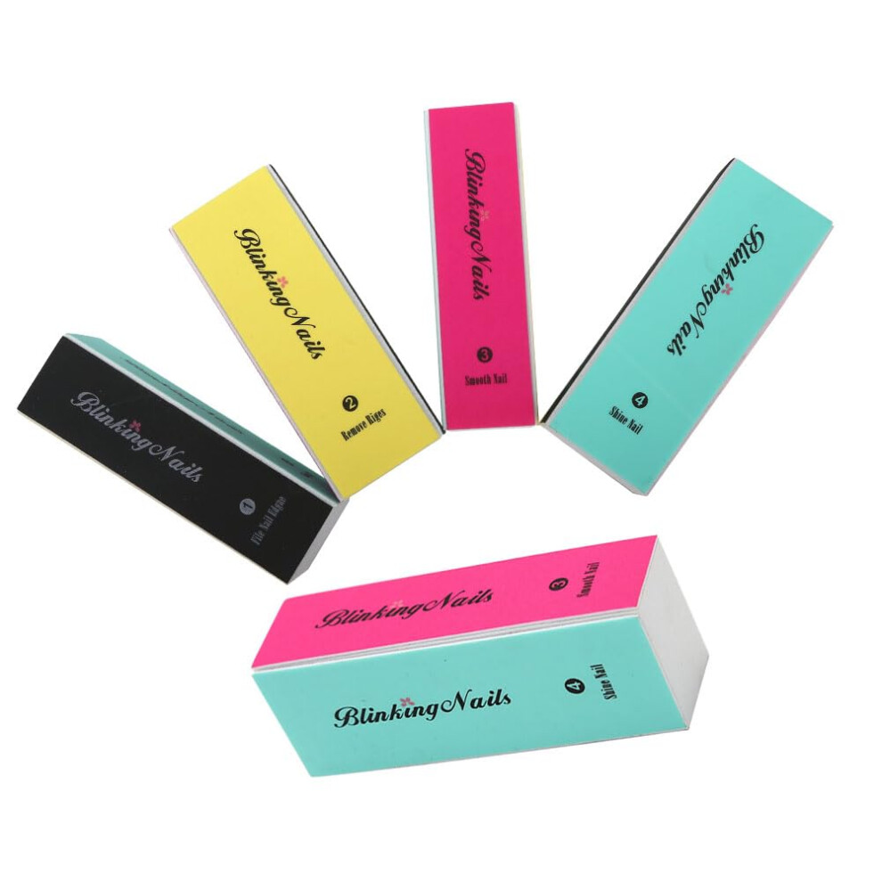 Blinkingnails Nail Buffer, Nail Buffer Block, Nail Files And Buffers 4 Way Nail Buffer And Shine Kit