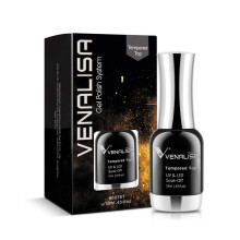 VENALISA Gel Nail Polish 12ml No Wipe Tempered Top Coat Scratch Resistant Long Lasting High Gloss Soak Off Clear Gel Nail Polish Top Coat 0.43 OZ