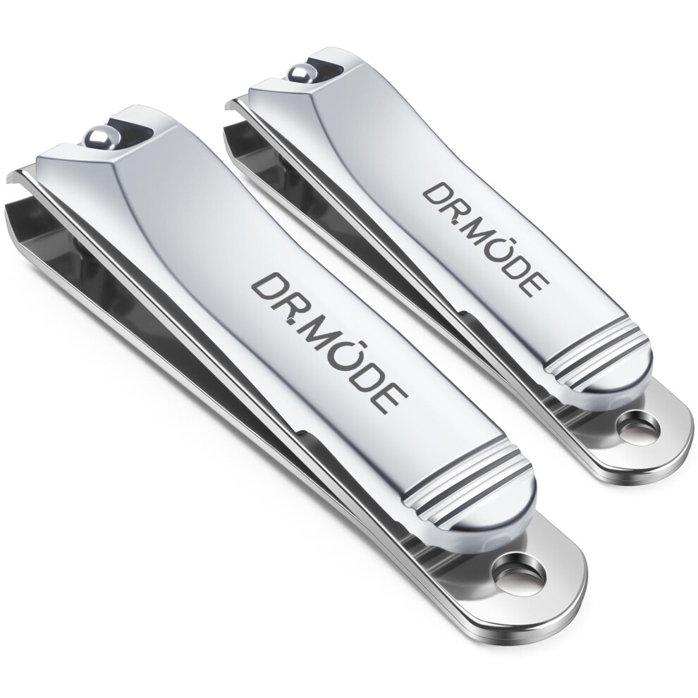 Drmode Nail Clippers -2Pc Professional Toenail Clippers Ultra Sharp Stainless Steel Built-In File Nail Cutter Set For Fingernail And Toenail