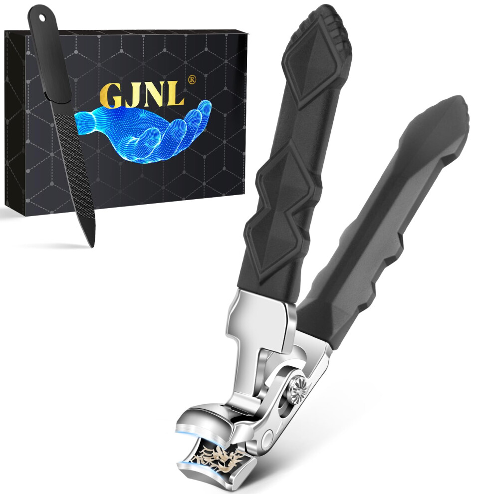Gjnl Toe Nail Clippers For Thick Nails For Seniors, Angled Head Toenail Clippers For Thick Toenails With Wide Jaw Opening
