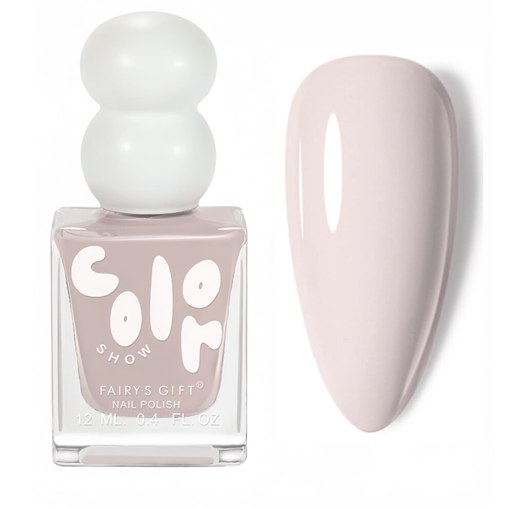Huaian Cream Nude Nail Polish,Neutral Nail Polish,Quick Dry Nail Varnish,Gentle Light Nude Color Gel Polish,Long Lasting No Need Uv Nail Paint For Diy Nail Art