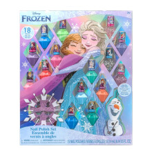 Disney Frozen 15 Piece Nail Varnish Set with Nail Files Makeup Set, Peelable Water Based Nail Varnish Kit, Gifts by Townley Girl