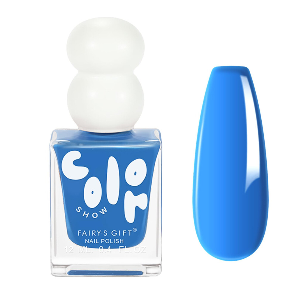 Nlfox Blue Nail Polish - Bright Nail Varnish - Air Quick Dry Nail Polish - Easy Apply Long-Lasting Nail Varnish