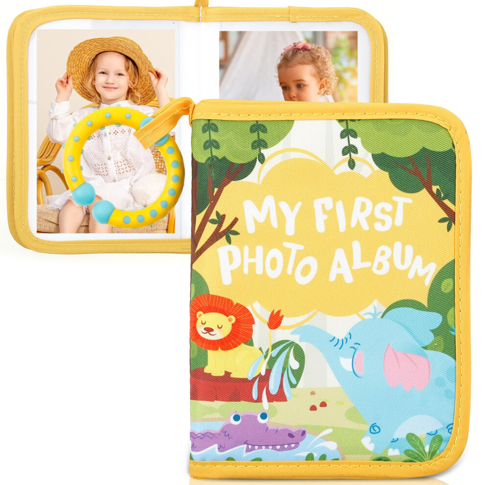 Baby Photo Album My First Photo Album Baby Memory Book Bright Color Soft Cloth Unisex Kids' Personalized Photo Albums Holds 4X6 Inch Pictures For Shaojian