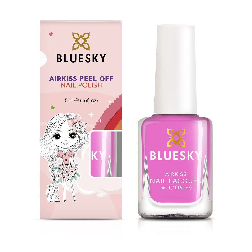 Bluesky Kids Nail Varnish – Wow, Easy Peel-Off, Non-Toxic, Water- Based, Odour-Free Nail Polish For Kids, 5Ml Pink