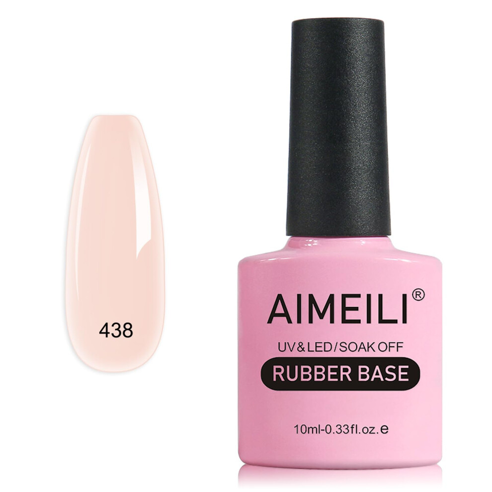 Aimeili 5 In 1 Rubber Base Gel For Nails, Sheer Color Gel Nail Polish, Elastic Rubber Base Coat Nail Strengthener Nail Rhinestones Glue Gel