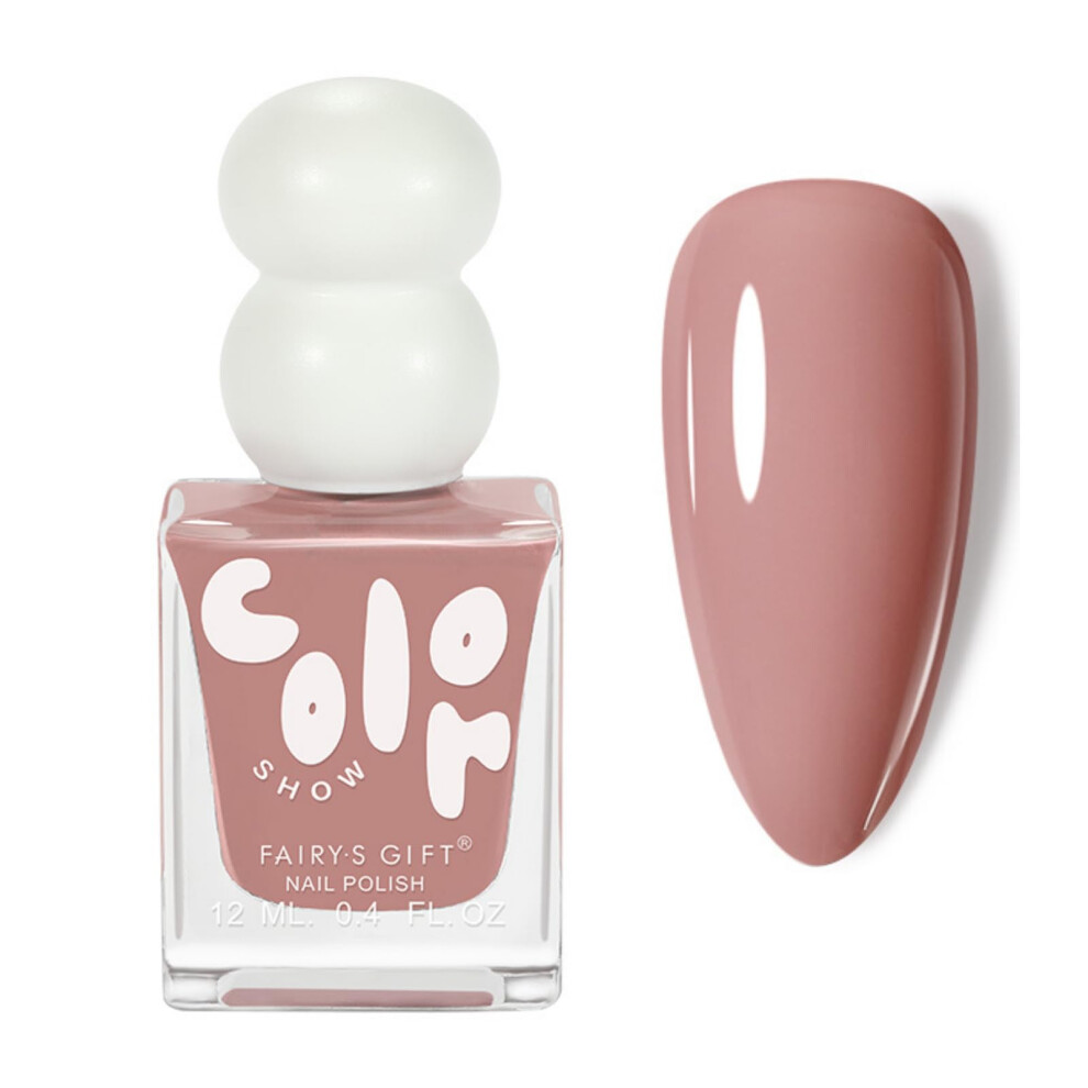 Huaian Pink,Cream Nude Pink Nail Polish,Quick Dry Nail Varnish,Gentle Neutral Nude Color Gel Polish,Long Lasting Chip Resistant Nail Varnish For Diy Manicure