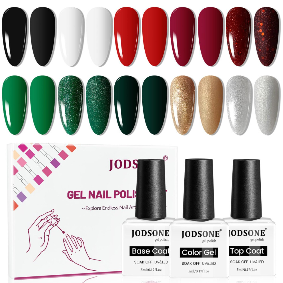Jodsone 23Pcs Gel Nail Polish Set 20 Translucent Jelly Color Natural And Elegant Long Lasting Suitable For Home And Salon