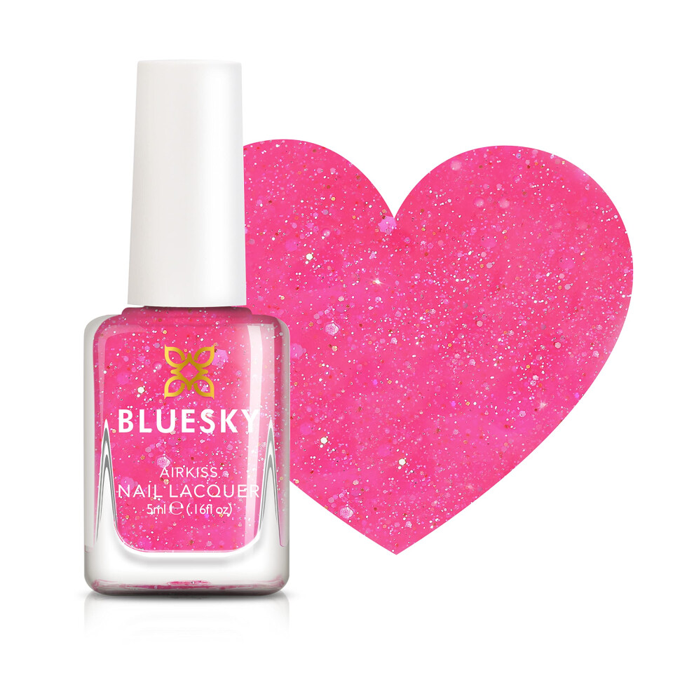 Bluesky Kids Nail Varnish – Pixie Dust, Easy Peel-Off, Non-Toxic, Water- Based, Odour-Free Nail Polish For Kids, 5Ml Pink