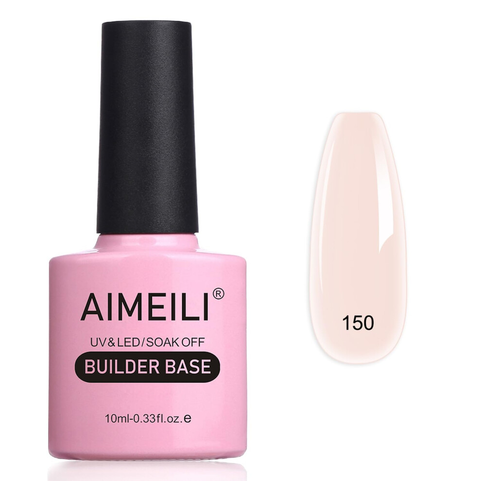 Aimeili 8 In 1 Nude Builder Base Gel, Clear Sheer Color Uv Led Gel Nail Polish For Strengthening, Repair, Reinforcement, Extension