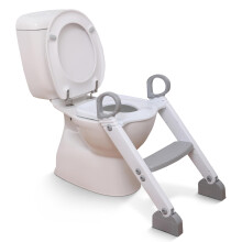 Dreambaby Step-Up Potty Training Toilet Seat Topper - Adjustable Step Height - Slip-Resistant Base & Seat Pads - Grey - Model G6016