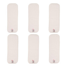 Littles and Bloomz 6 Newborn Premature Reusable Nappy Insert Cloth Diaper Booster, NBMF6
