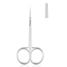 ESSBES Facial Hair Small Precise Grooming Scissors for Men Women Extra Fine Curved Blade Super Slim Professional Manicure Scissors for Cuticle