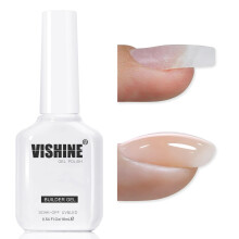 Vishine Builder Nail Gel for Nails, 8 in 1 Cover Beige Translucent Builder Strengthener Jelly Hard Extension Gel Base Rhinestone Nails Thickening in