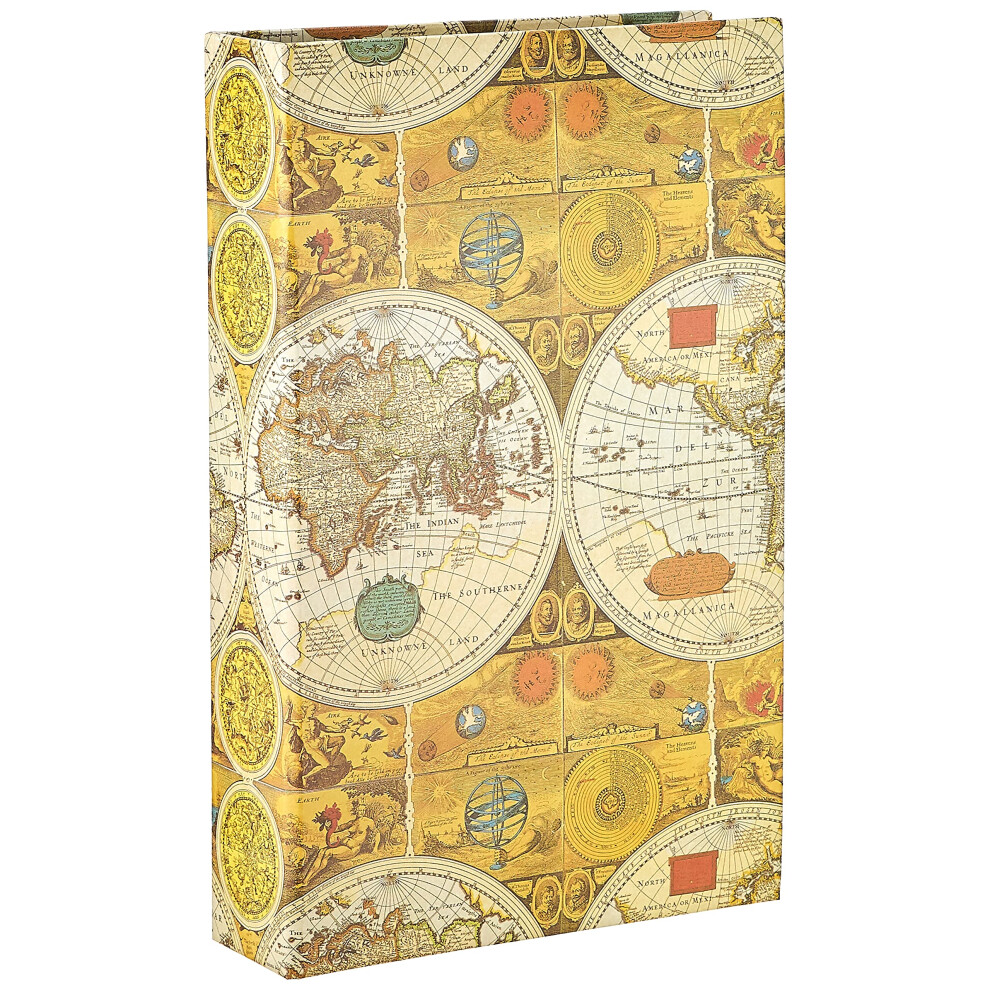 3-Ring Photo Album 504 Pockets Hold 4X6 Photos, Ancient World Map Design Gold Pioneer Photo Albums