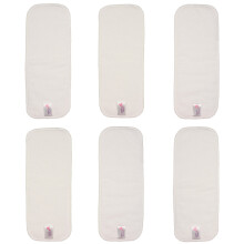 Littles & Bloomz 6 Microfibre Reusable Nappy Inserts, Booster Pads, MF6