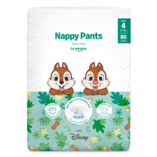 by Amazon Disney Nappy Pants, Size 4 (9-15 kg), 80 Count, White (Previously a Mama Bear brand, same product)