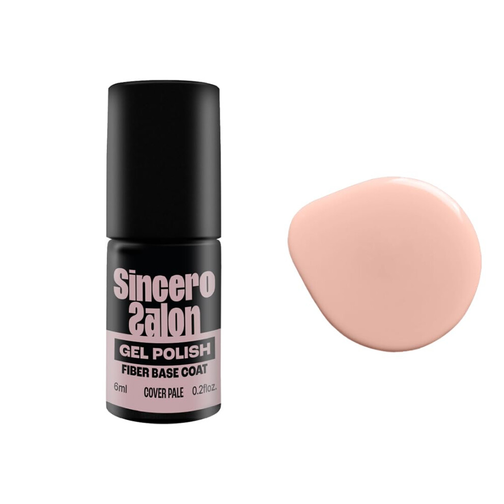 Sincero Salon - Nautral Rose Gel Nail Polish Base Coat 6Ml - Extra Strong Nail Strengthener For Damaged Nails - Gel Base Coat - Nail Varnish
