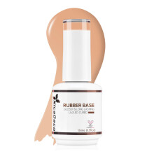 Nicedeco 4 in 1 Rubber Base Gel for Nails, Clear Sheer Color Nail Polish UV LED, Elastic Rubber Nail Strengthen Enhance Base Coat 010