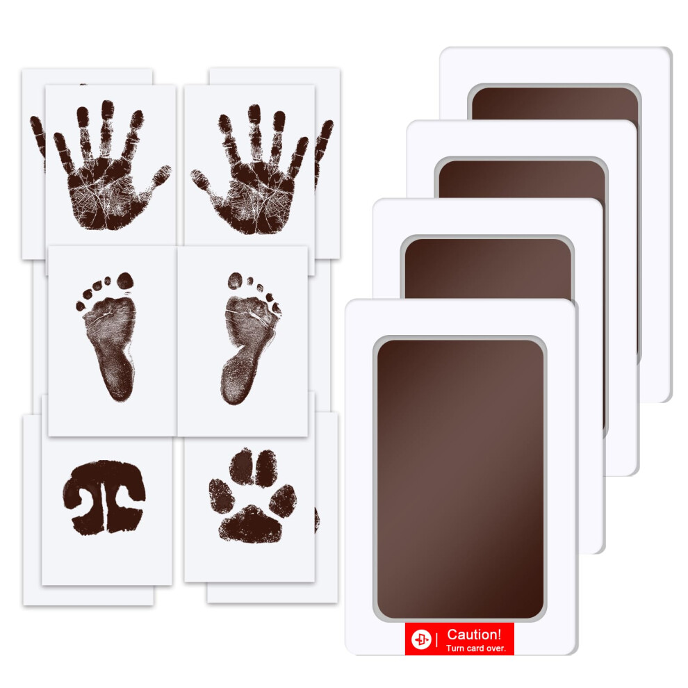 Baby Hand And Footprint Kit Inkless - Mess Free Ink Pad, Paw Print Kit For Dogs And Cats, Safe Clean Touch Ink Pads For Newborn Handprints Tatuner