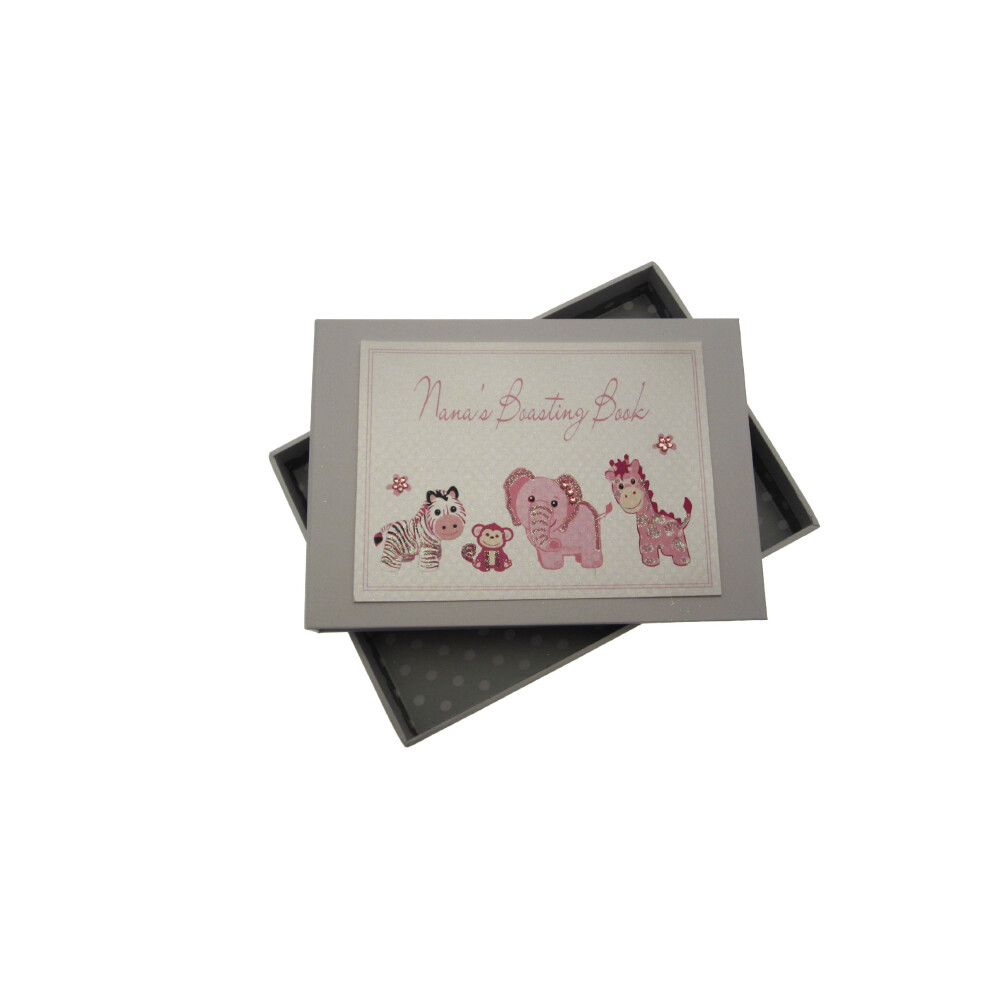 White Cotton Cards Nana's Boasting Book Tiny Photo Album Toys Range (Pink)