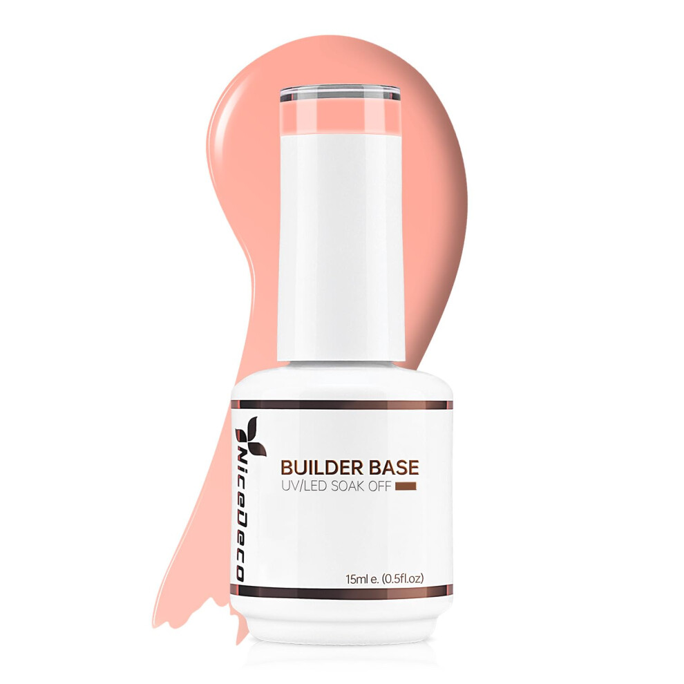 Nicedeco 8 In 1 Builder Base Strengthening Gel 15Ml, Uv/Led Clear Building Nail Gel In A Bottle,Gel Polish Nail Repair Nail Strengthen 017