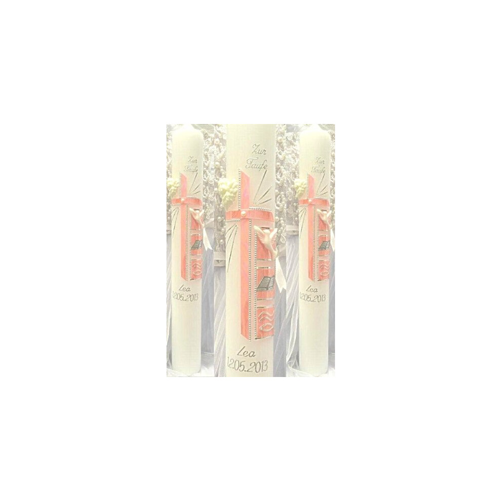 Kerzenzauber-Lusine Vt-14 Christening / Communion Candles For Boys Or Girls 400/40 Mm Including Accessories For Writing On The Candle