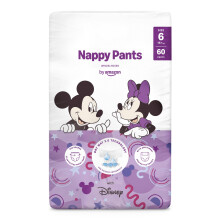 by Amazon Disney Nappy Pants, Size 6 (15+ kg), 60 Count, White (Previously a Mama Bear brand, same product)