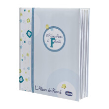 Chicco Album of Memories, Birth Book for Babies and Children, Blue, 27.5 x 25 x 3 cm, 217 g