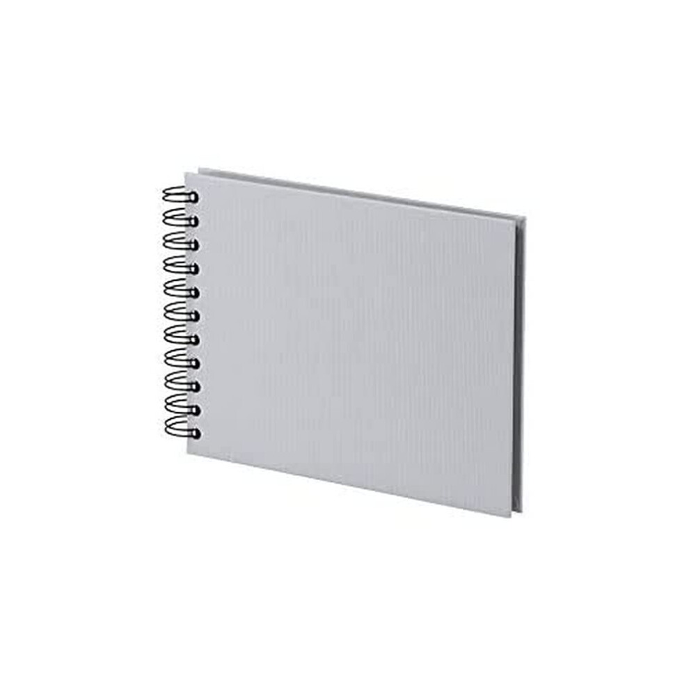 Rössler Papier 1329452170 - S.o.h.o. Wire-O Fotoalbum 195 X 145 Mm, 40 Zwarte Pagina's, Stone, 1 Stuk Rossler