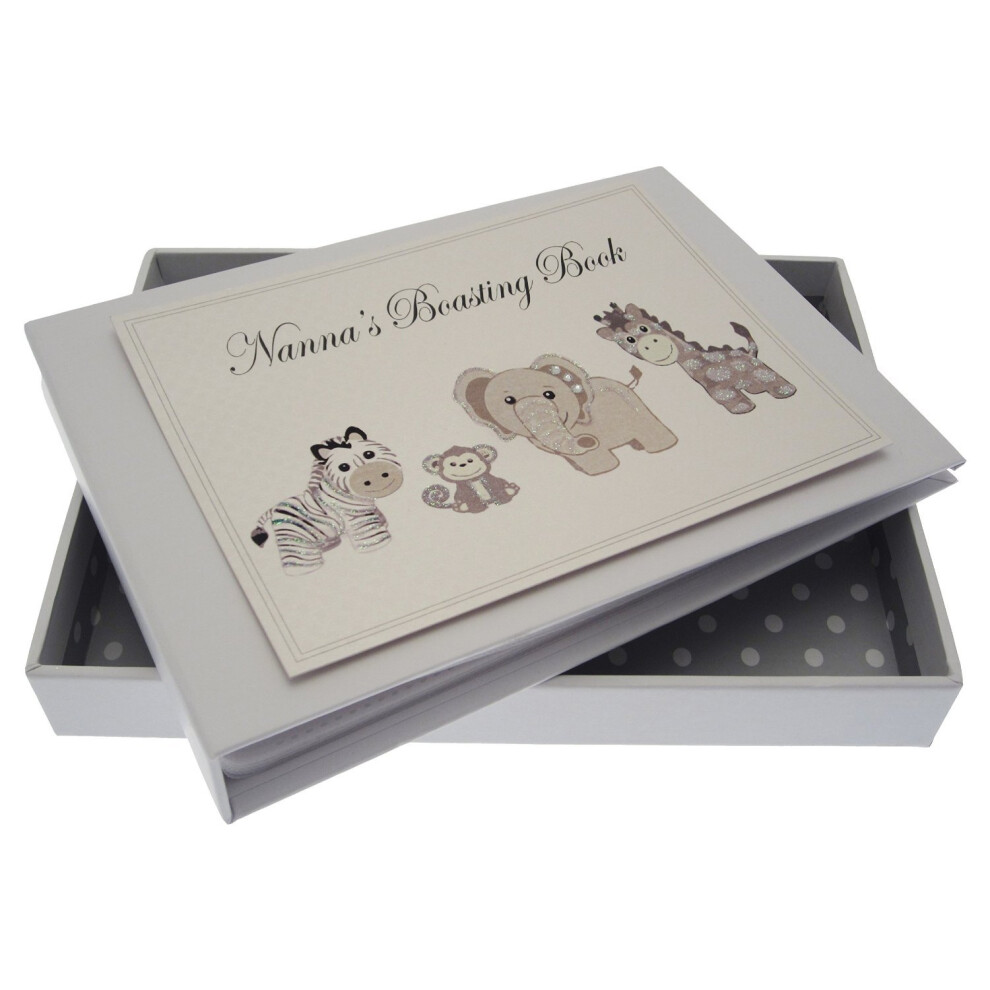 White Cotton Cards Nanna's Boasting Book Silver Toys Tiny Album