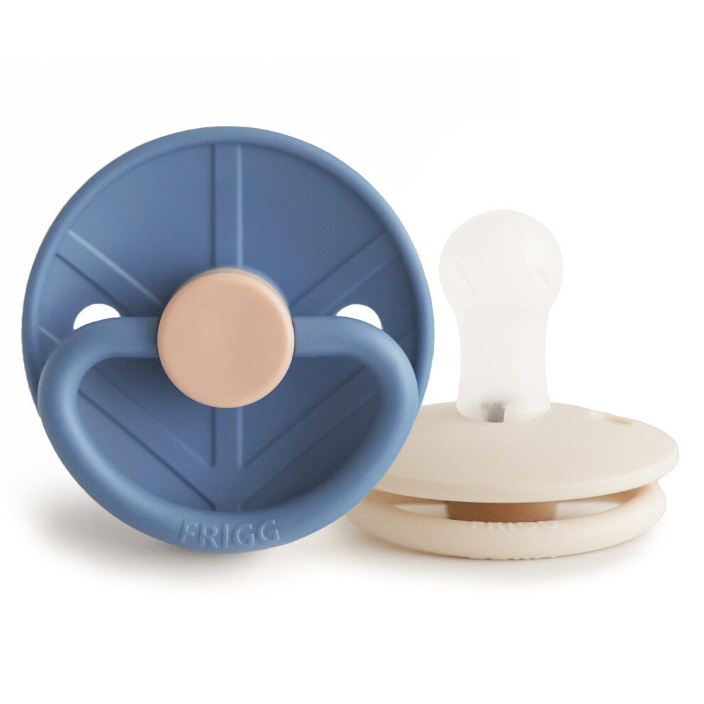 Little Viking Silicone Pacifier | Pack Of 2 Pacifiers | Silicone Soother Dummy | Bpa-Free | Made In Denmark | Symmetrical Cherry Shaped Nipple Frigg