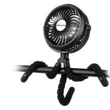 Amacool Portable Pram Fan Battery Operated Stroller Fan Flexible Tripod Clip On