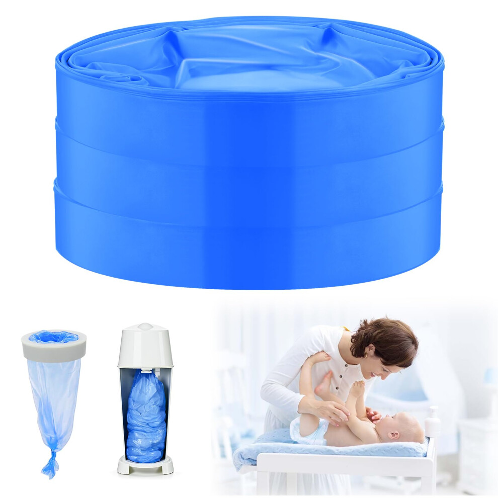 3 Pack Nappy Bin Refill, 4.5M Nappy Bin Refill Bags, Baby Diaper Pail Disposal Bags, Nappy Bin Refills Liners Compatible With Tommee Tippee Light Butbu