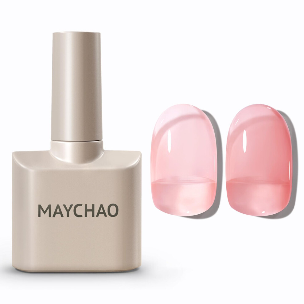 Maychao Pink Jelly Gel Nail Polish 15Ml Jelly Gel Polish Soak Off Uv Led Sheer Nail Varnish For Diy Manicure Home Salon Nail Art