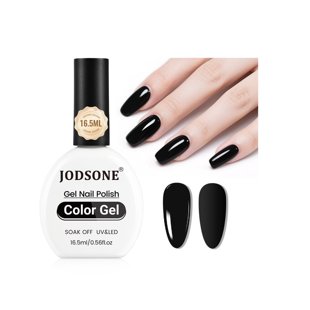 Jodsone Black Gel Nail Polish 16.5Ml Art Design Manicure Salon Diy At Home Soak Off U V Led Gel Polish Nail