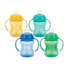 Nuby Two-Handle No-Spill Super Spout Grip N' Sip Cu (4 Count, CMV)