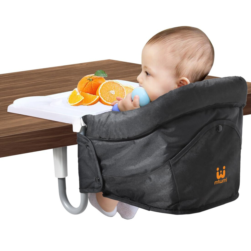 Mtwml Hook On High Chair With Tray,Portable Baby High Chair That Attaches To Table,Clip On Fast Table Seat For Babies And Toddlers.baby Feeding Seat