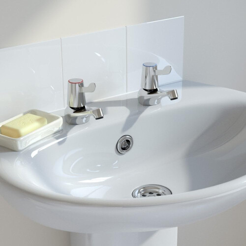 Bristan Bristan VAL2 1/2 C CD Value Basin Taps, Chrome 1