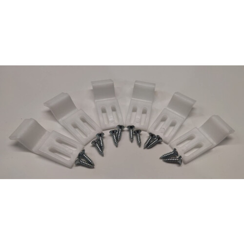 Nuie Modern Bathroom Accessories 6 Bath Panel Clips for Use with Acrylic Bath Panels, White, BPC001 1