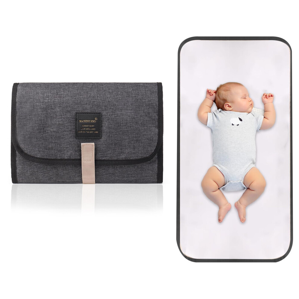 Portable Foldable Diaper Changing Pad & Travel Nappy Mat For Outing & Trip Dark/Gray Madginine