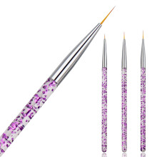 Hanyousheng 3 Pcs Nail Art Brushes, Nail Art Brush Pen,Miniature Fine Detail Paint Brush Set,Nail Art Design Painting Pen Brush for DIY &