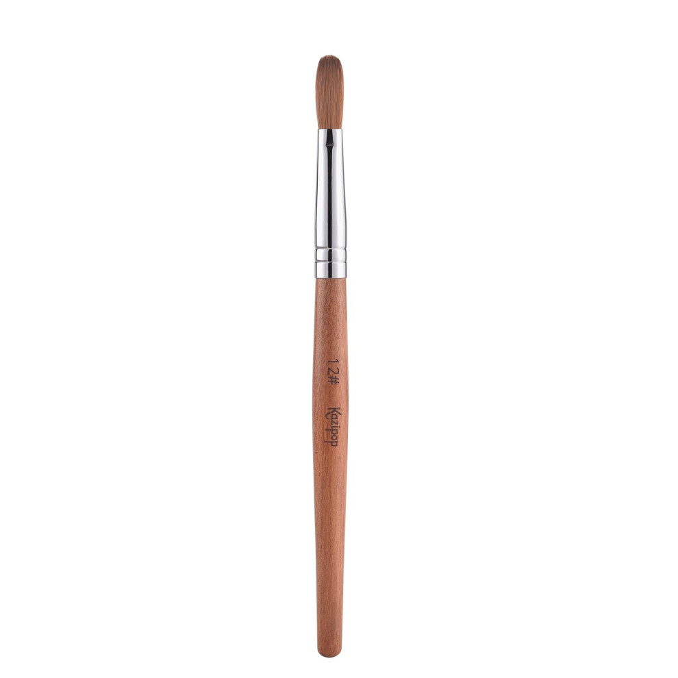 Kazipop Red Kolinsky Sable Nail Brush Acrylic Brush For Acrylic Powder Nail Art Pen With Wooden Handle Manicure Design 12#